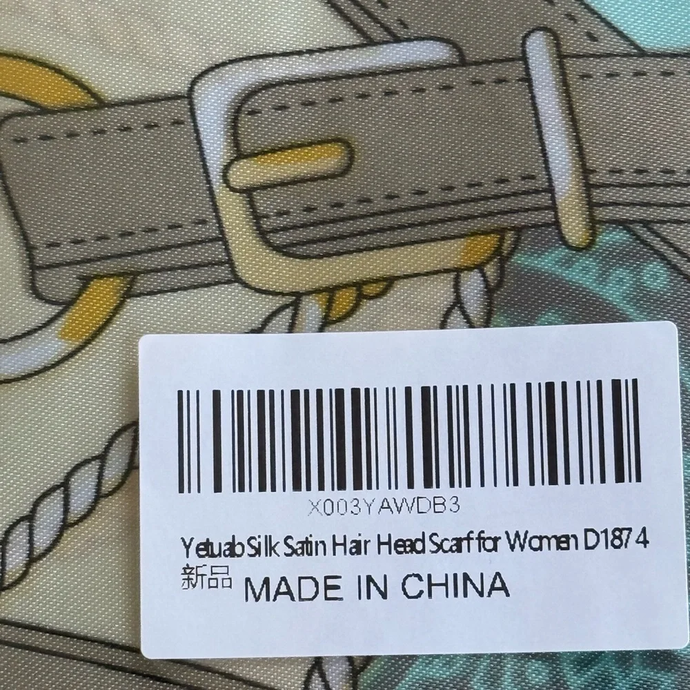 Silk Scarf with Nautical Design New in Package - Picture 2 of 3